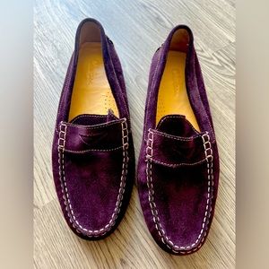 Cole Haan Purple Suede Driving Loafers